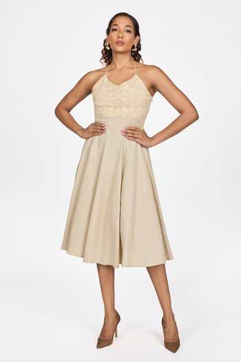 Dev And Viv Embroidered Yoke Dress 