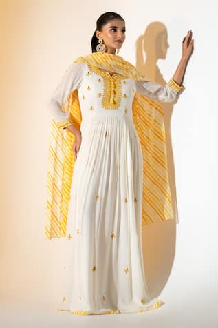 K-Anshika Embroidered Anarkali With Dupatta 