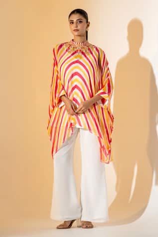 K-Anshika Leheriya Pattern Kaftan Pant Set 