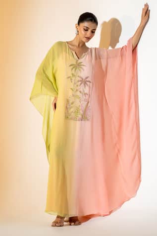 K-Anshika Ombre Sunset Kaftan & Pant Set 