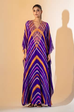 K-Anshika Leheriya Pattern Kaftan 