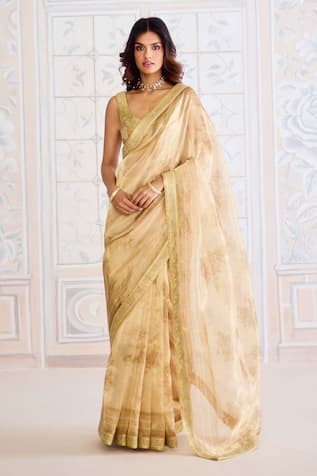 Shyam Narayan Prasad Floral Print Saree With Blouse 