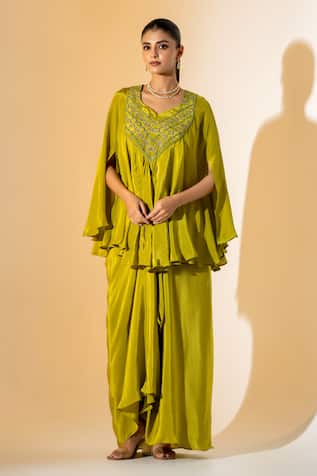 K-Anshika Embroidered Tunic With Skirt 