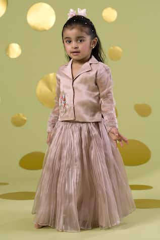Vivedkids Ivory Bird Embroidered Shirt & Skirt Set 