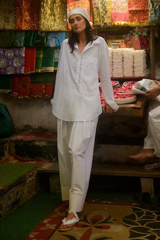 Ituvana Neelima Long Shirt With Farshi Salwar 