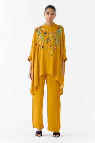 Studio Rigu Mustard Maharani Kimono & Pant Set 