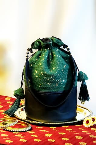 Mid July Home Sequin Embroidered Potli Bag 