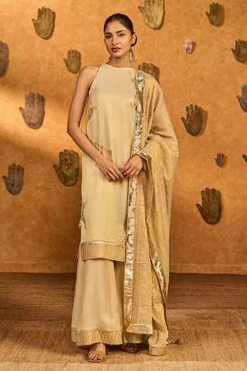 Masaba Ivory Paper Breeze Kurta & Sharara Set