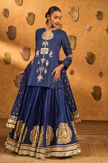 Masaba Sapphire Moonfish Kurta Skirt Set 
