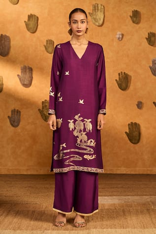 Masaba Berry Still Water Bloom Kurta & Pant Set 