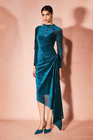 Nirmooha Midnight Draped Dress 