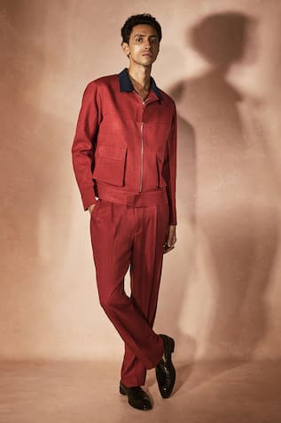 Nirmooha Flame Orange Utility Co-ord Set 