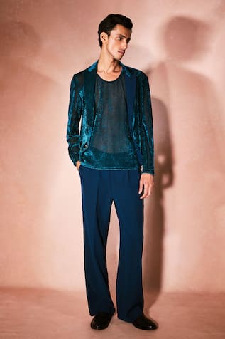 Nirmooha Celestial Midnight Jacket & Pant Set 