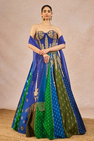 Masaba Rango Sa Jaha Embroidered 18 Kalis Lehenga Set