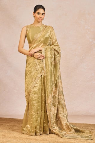Masaba Fasl E Gul Saree With Embroidered Blouse