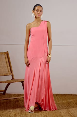 Lavanya Ahuja Flurry Asymmetrical Drop Waist Dress 