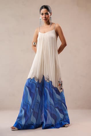 Pallavi Jaipur LA Bling Mirror Ruched Jumpsuit 