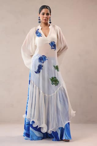 Pallavi Jaipur Indie Rose Pattern Kurta & Palazzo Set 