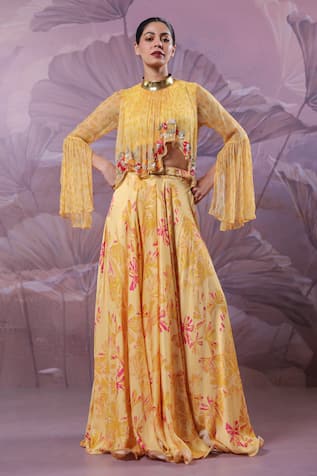 Pallavi Jaipur Kesar Bagh Printed Skirt Set 