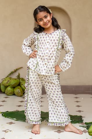 Plumcheeks Jamuni Printed Top & Pant Set 