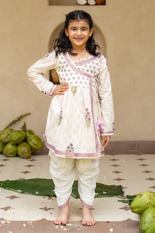 Plumcheeks Printed Kurta & Dhoti Pant Set 