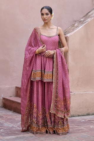 Irrau By Samir Mantri Juhi Printed Kurta Sharara Set 