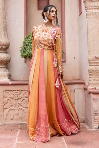 Shruti Sancheti Maheshwari Embroidered Anarkali With Dupatta 