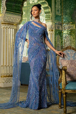 Amit GT Delphine Embroidered Gown 