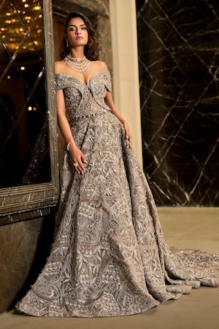 Amit GT Samaira Embroidered Gown 