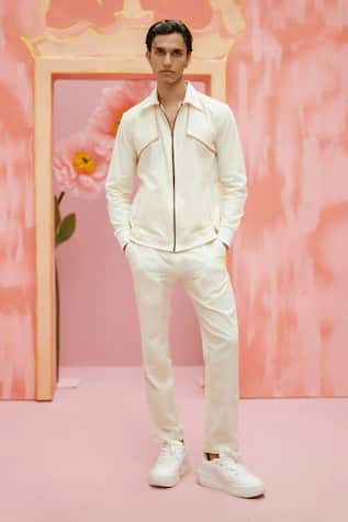 Vaani Beswal Fraze Handwoven Pintuck Jacket 