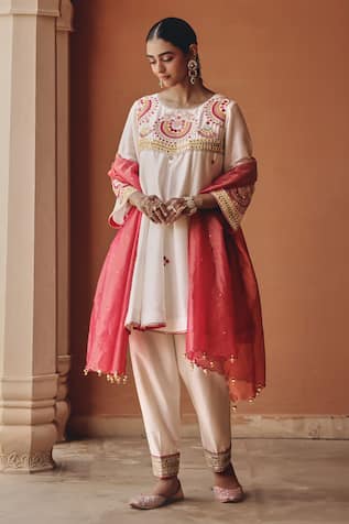 Ajiesh Oberoi Shehnai Flared Kurta Pant Set 