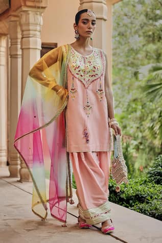 Ajiesh Oberoi Sunehri Shaam Kurta Salwar Set 