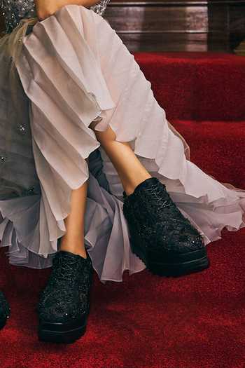 Anaar Afterglow Wedge Embroidered Sneakers 