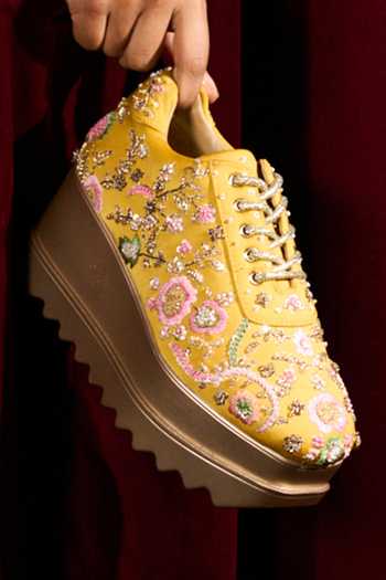 Anaar Sunshine Potli Wedge Embroidered Sneakers 