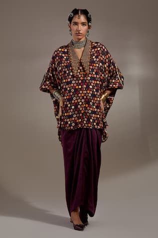 Aseem Kapoor Mandala Pattern Shirt With Skirt 