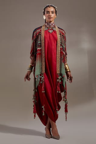 Aseem Kapoor Veni Pattern Jacket & Skirt Set 