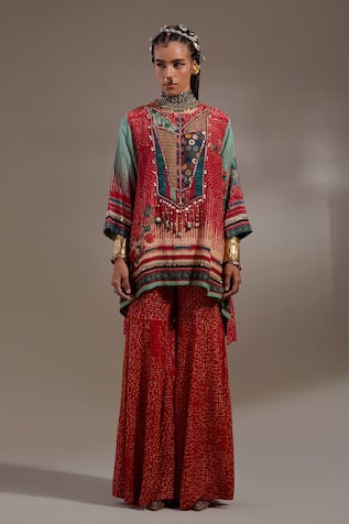 Aseem Kapoor Mitra Tribal Pattern Kurta & Trouser Set 