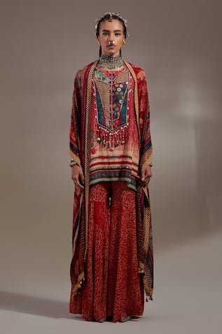 Aseem Kapoor Mitra Tribal Pattern Kurta & Trouser Set 