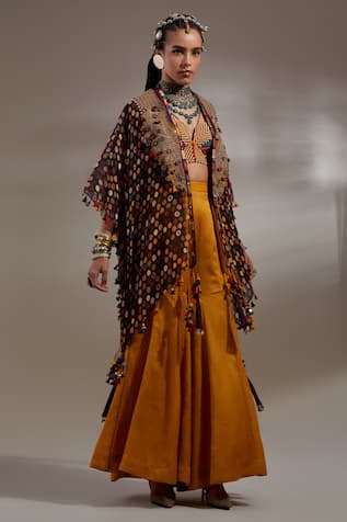 Aseem Kapoor Veni Tribal Pattern Jacket & Trouser Set 