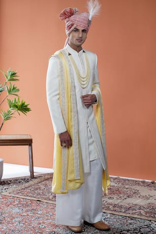Philocaly Varnan Tonal Embroidered Sherwani Set  