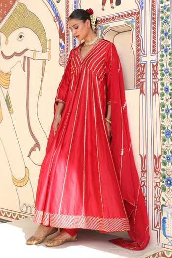 Amoree by Shikha Chaudhry Begam Embroidered Anarkali With Dupatta 