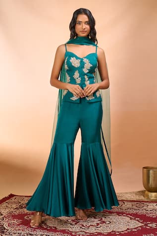 Alaya Advani Hand Embroidered Top Sharara Set 