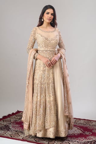 Alaya Advani Hand Embroidered Slit Anarkali Lehenga Set 