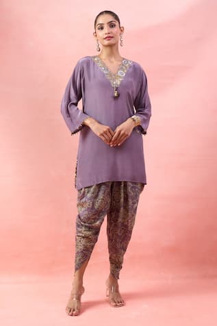 Alaya Advani Kurta & Floral Print Dhoti Pant 