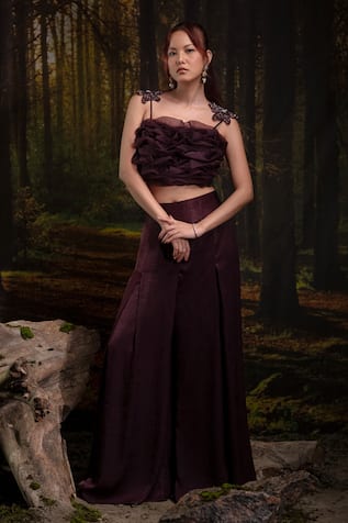 Harshita Jain Floral Embroidered Bustier With Pant 