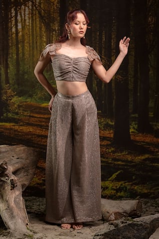 Harshita Jain Embroidered Bustier With Pant 