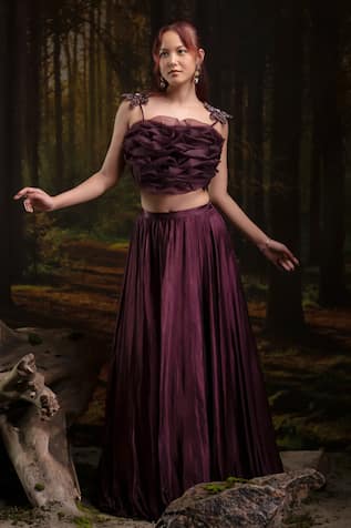 Harshita Jain Ruffle Bustier With Balloon Skirt 