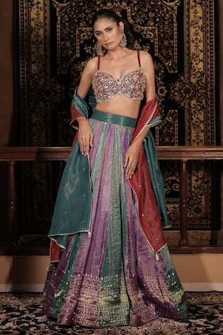 Vana Ethnics The Ratnakari Mirror Embellished Lehenga Set 