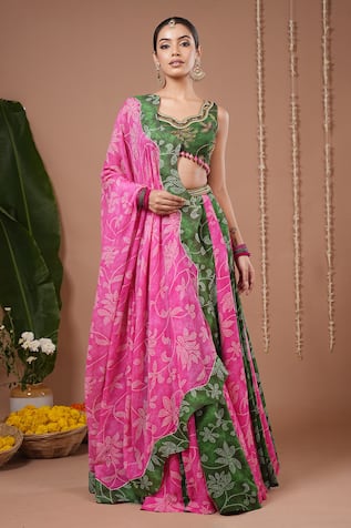 Ahi Clothing Bandhani Print Lehenga Set 