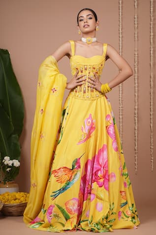 Ahi Clothing Floral Pattern Lehenga Set 